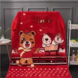 Super soft and thick double-layer printed embossed baby's blanket