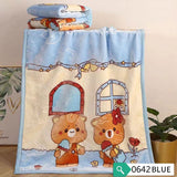 Super soft and thick double-layer printed embossed baby's blanket