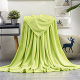 Queen size flannel single-layer blanket