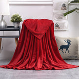 Queen size flannel single-layer blanket