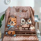 Super soft and thick double-layer printed embossed baby's blanket